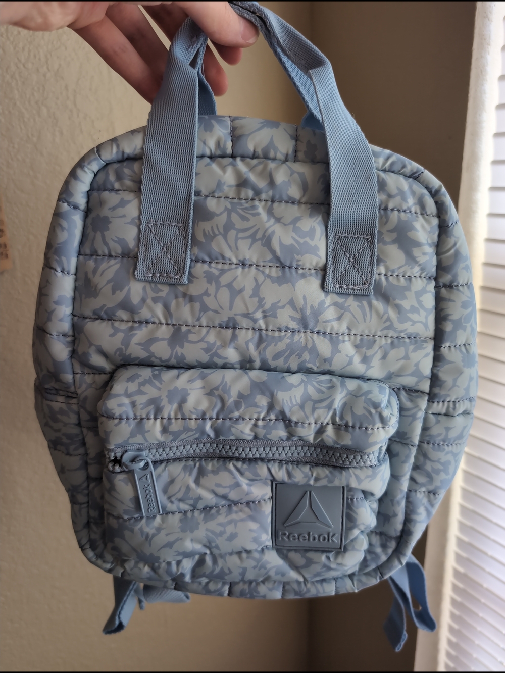 NWOT Reebok Light Blue Floral Mini Backpack